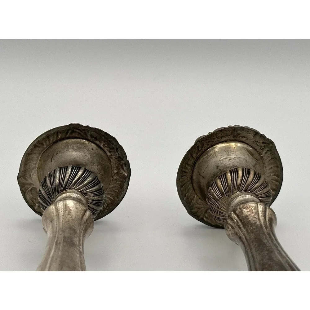Vintage Godinger Silver Plated Candlestick Holders - Set of 2